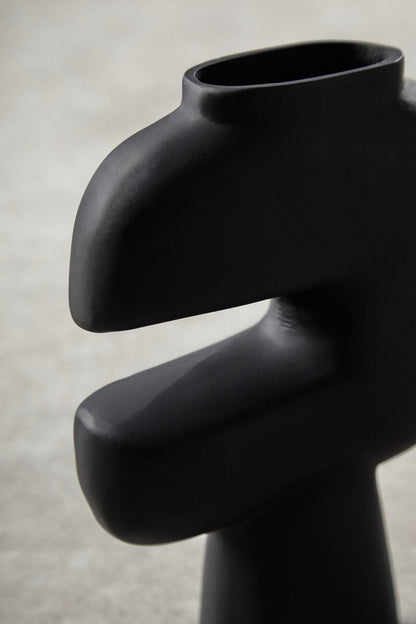 Hapax Abstract Small Black Vase