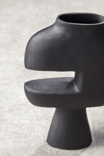 Hapax Abstract Large Black Vase - Image 8