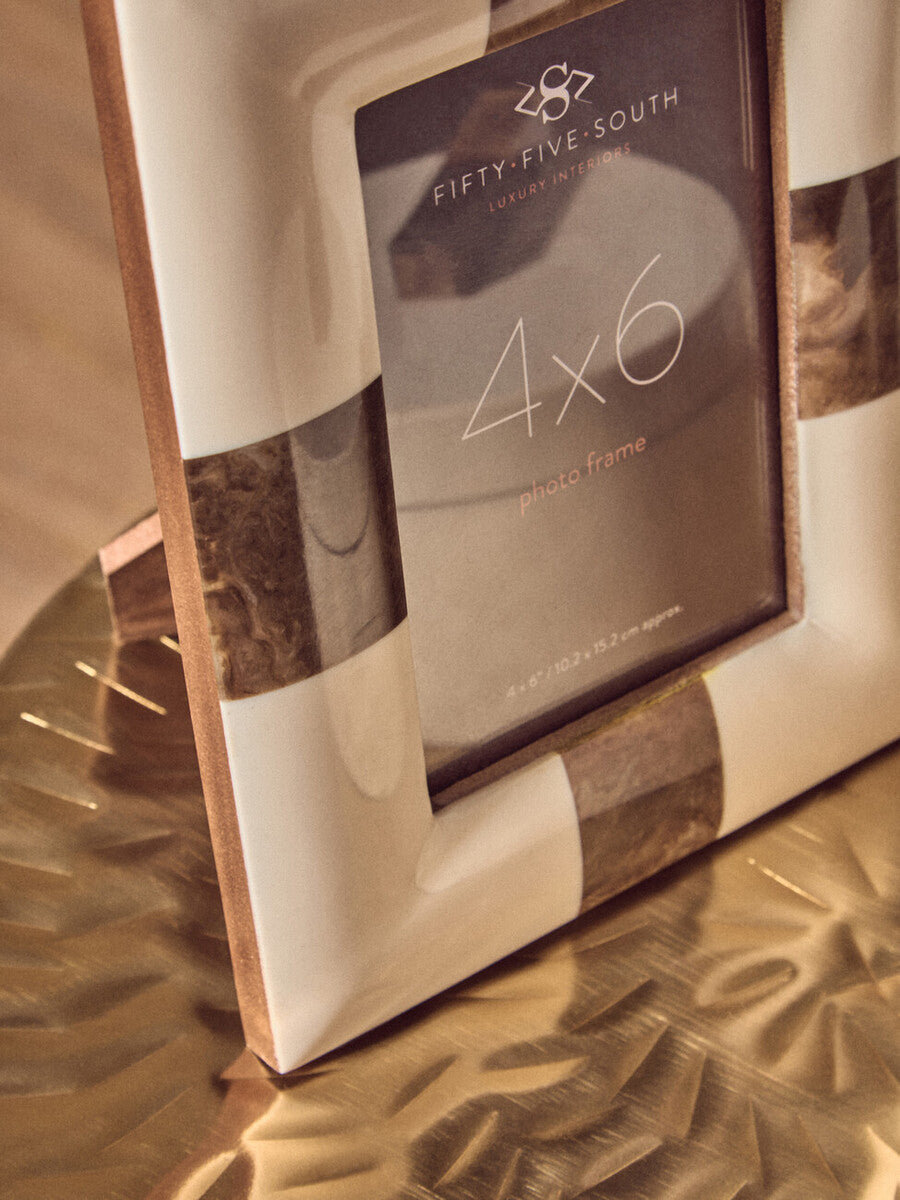 Decio 4In X 6In Cream And Brown Finish Photo Frame - Image 5
