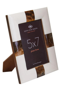 Decio 5 X 7In Cream And Brown Photo Frame