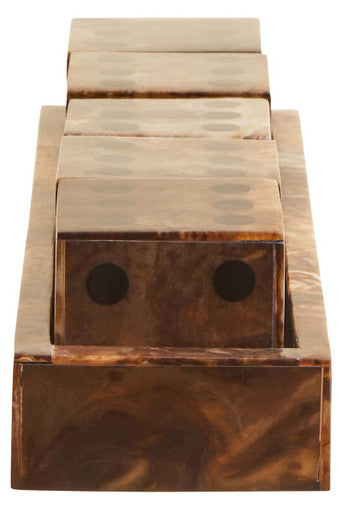 Churchill Games Brown And Black Finish Five Dice Set