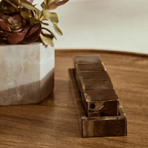 Brown and Black Finish Five Dice Set | Churchill Games