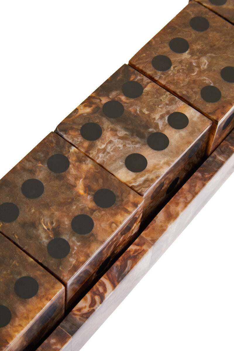 Churchill Games Brown And Black Finish Five Dice Set - Image 6