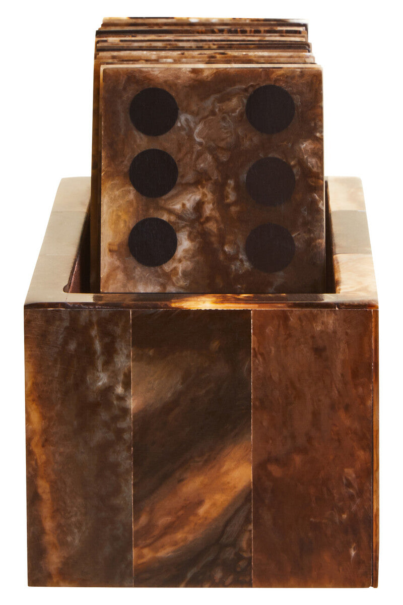 Churchill Games Brown and Black Finish Domino Set - Image 3