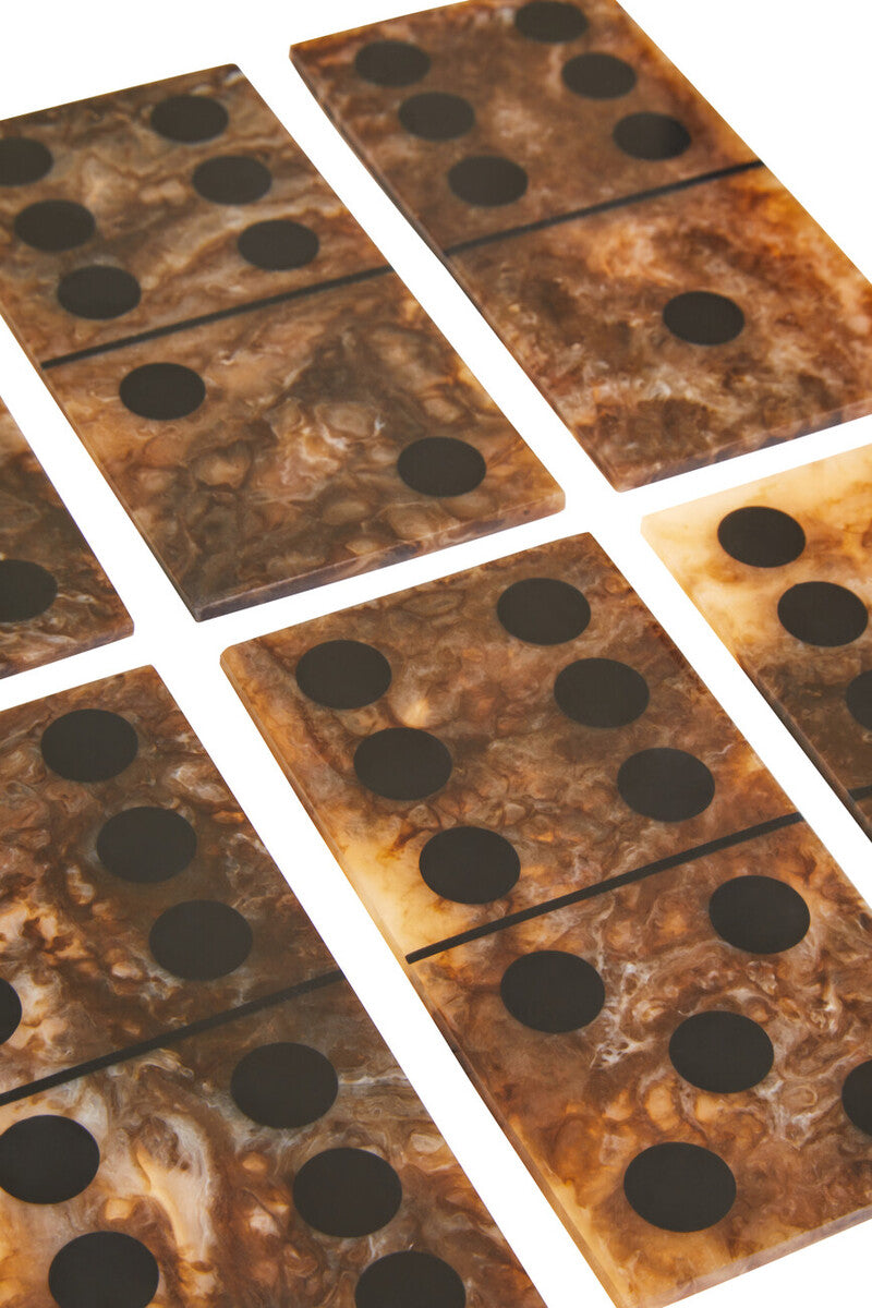 Churchill Games Brown and Black Finish Domino Set - Image 5