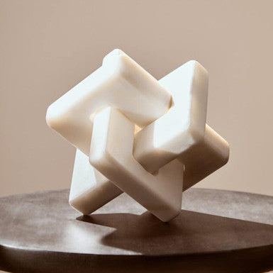 Nason White Marble Knot Sculpture - Image 5