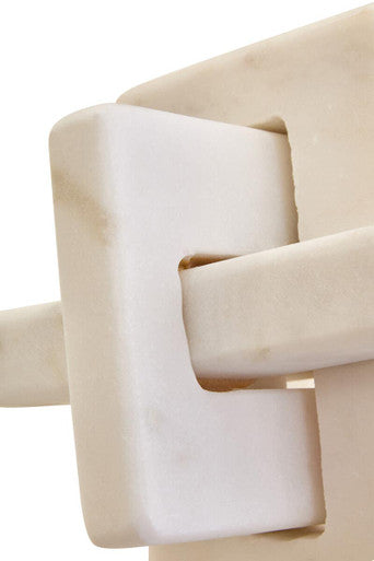 Nason White Marble Knot Sculpture