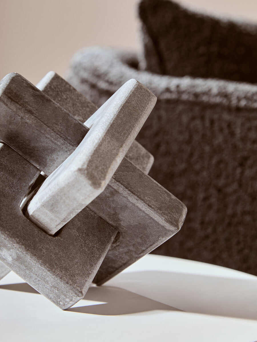 Nason Grey Marble Knot Sculpture - Image 4