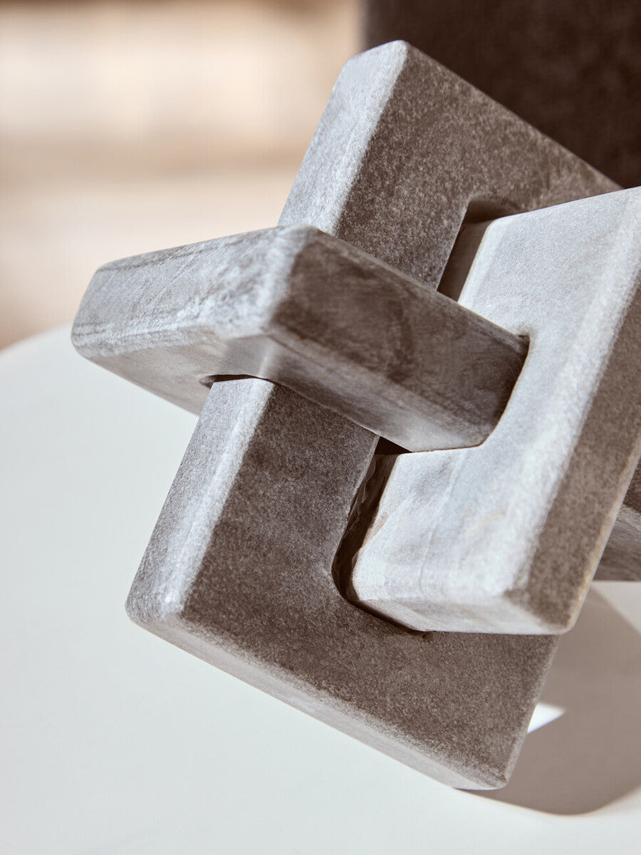 Nason Grey Marble Knot Sculpture