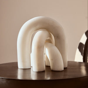 Nason White Marble Arch Decor Sculpture