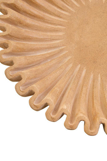 Savio Large Ochre Fluted Marble Bowl - Image 5