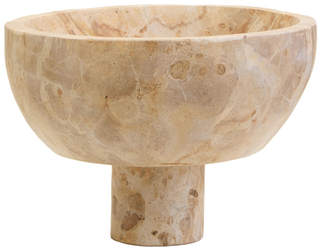Santino Chocolate Marble Pedestal Bowl