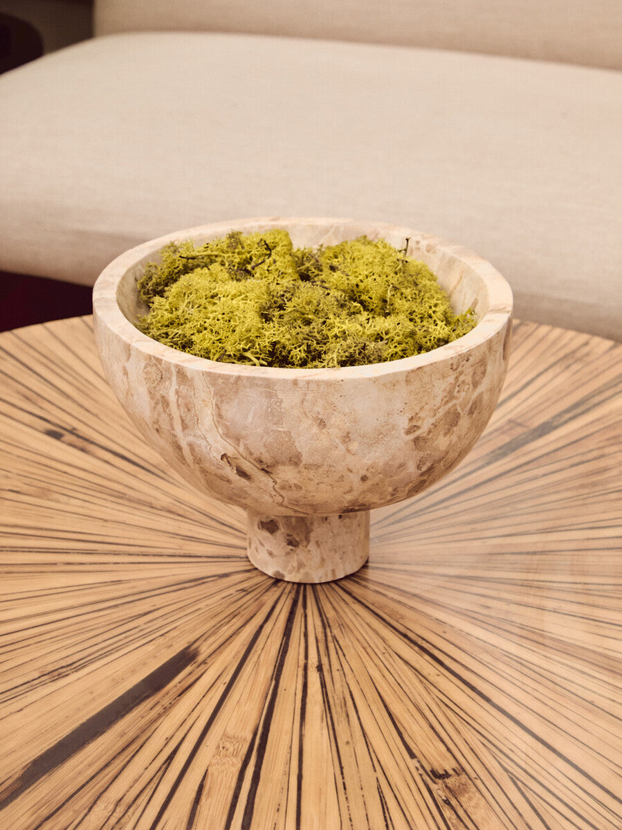 Santino Chocolate Marble Pedestal Bowl - Image 8