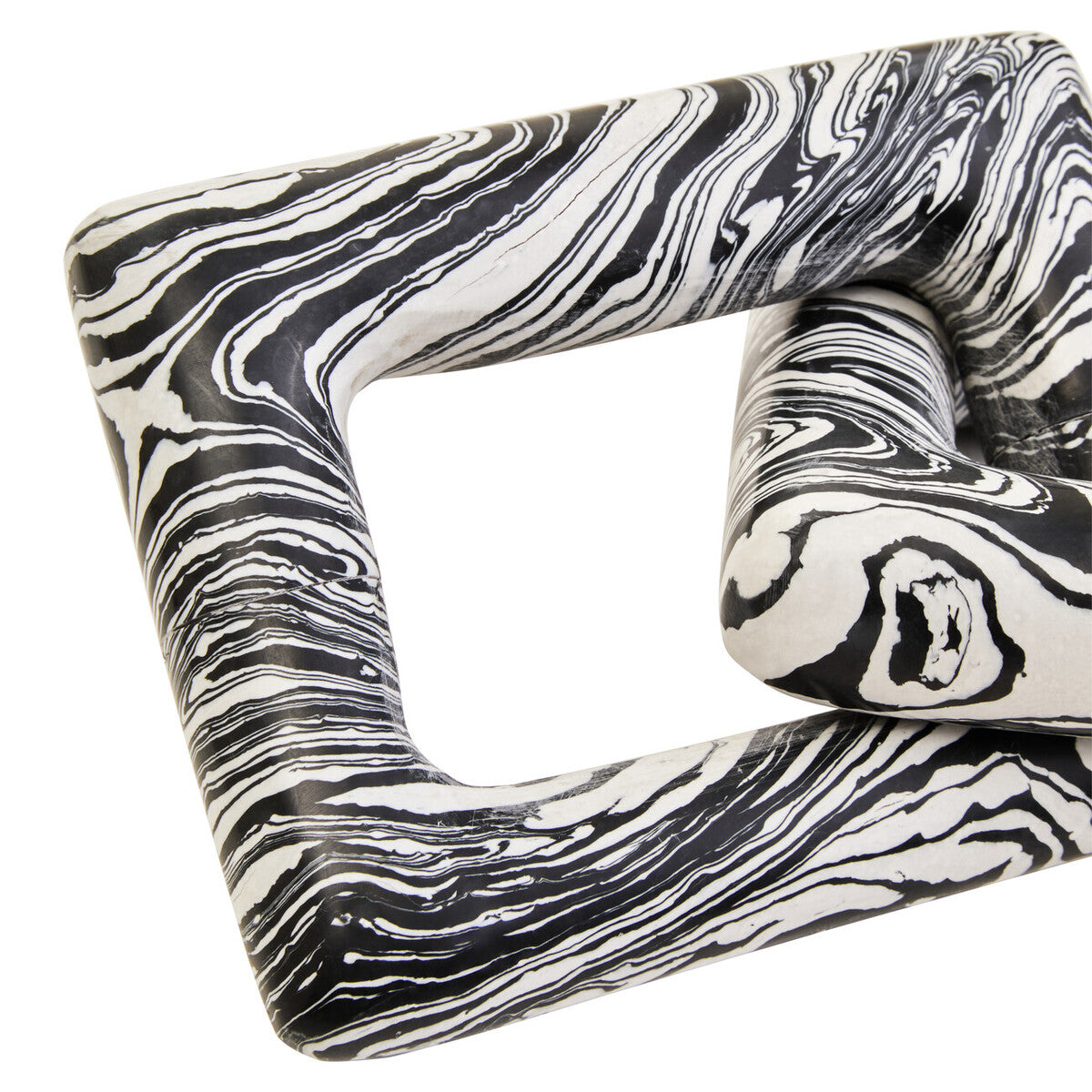 Helsa Black And White Marble Two Link Chain