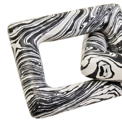 Helsa Black And White Marble Two Link Chain