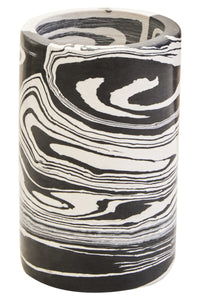 Helsa Black And White Marble Two Way Candle Holder
