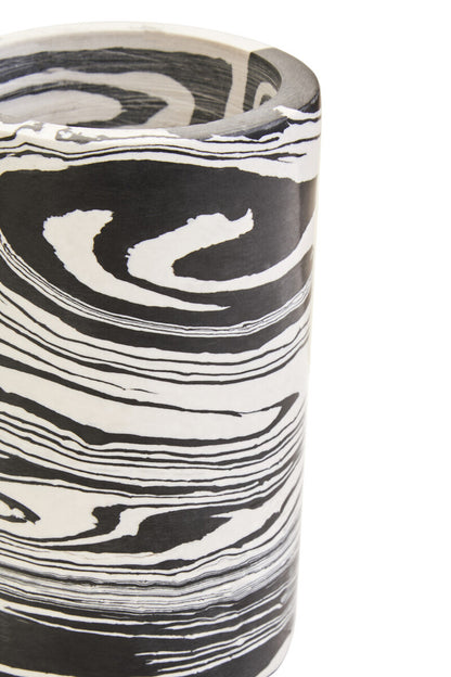 Helsa Black And White Marble Two Way Candle Holder