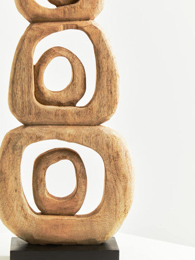 Fidel Natural Mango Wood Ring Sculpture