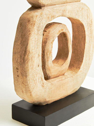 Fidel Natural Mango Wood Ring Sculpture