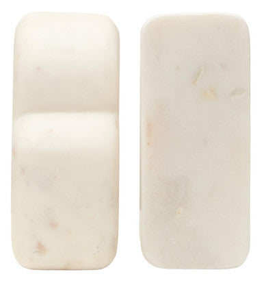 Savio White Marble Set Of Two Bookends