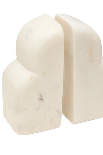 Savio White Marble Set Of Two Bookends - Image 9