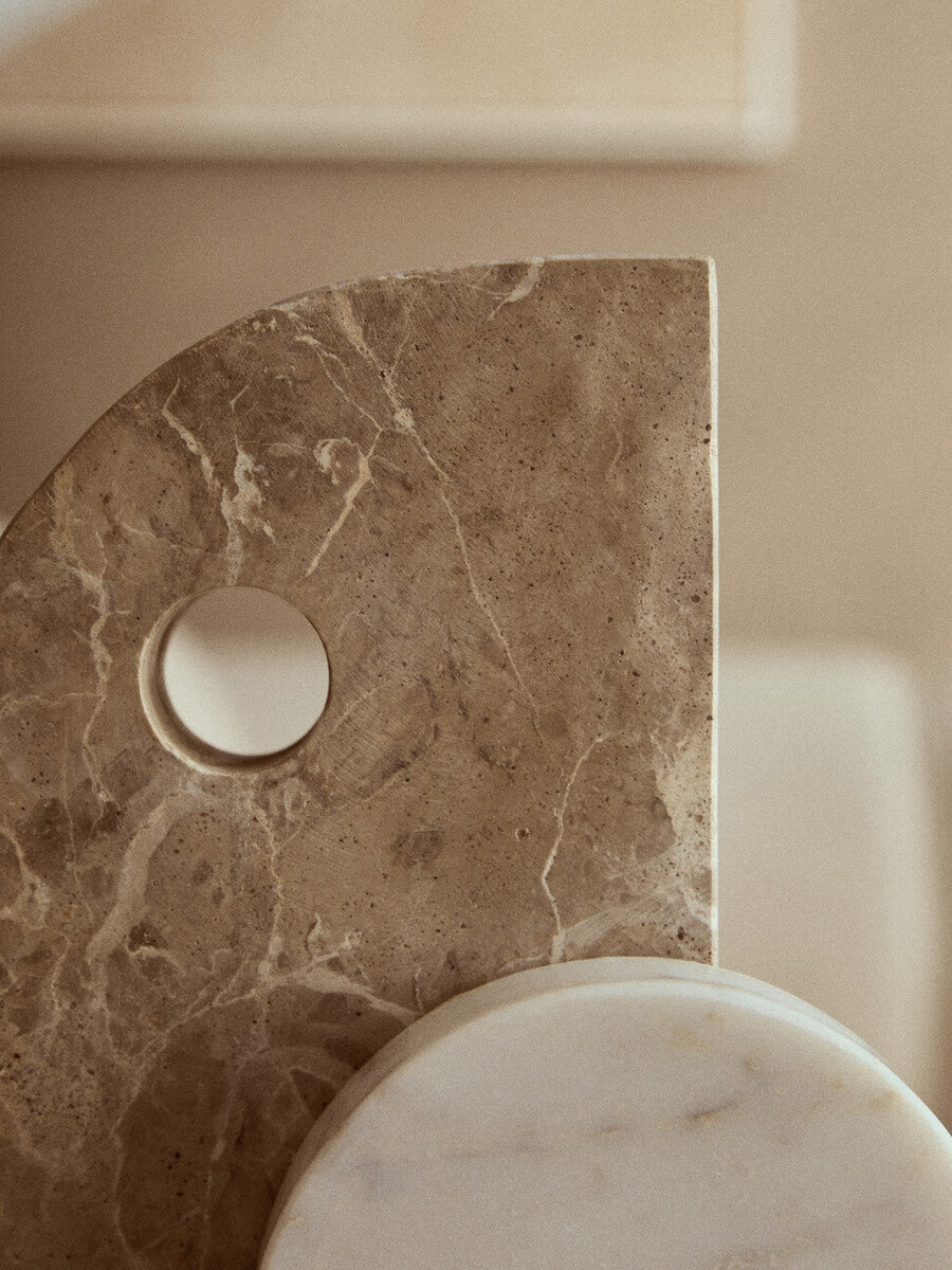 Santino Chocolate And White Marble Sculpture