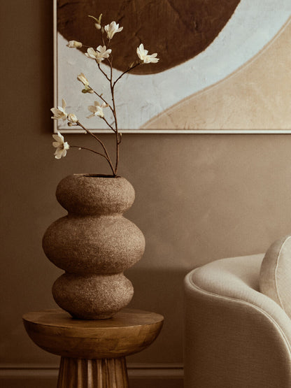 Sanai Cotton Mache And Coco Shell Bubble Vase