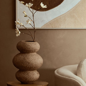 Sanai Cotton Mache And Coco Shell Bubble Vase