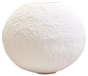 Sanai Cotton Mache Large White Round Vase