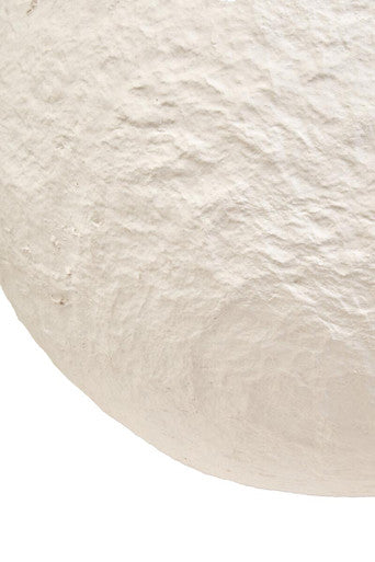 Sanai Cotton Mache Large White Round Vase - Image 10