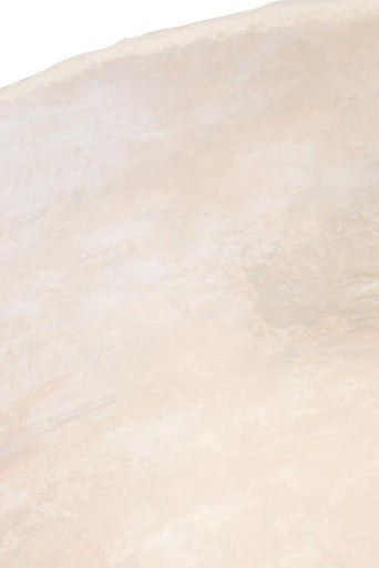 Sanai Cotton Mache Round Tray With Decorative Handles