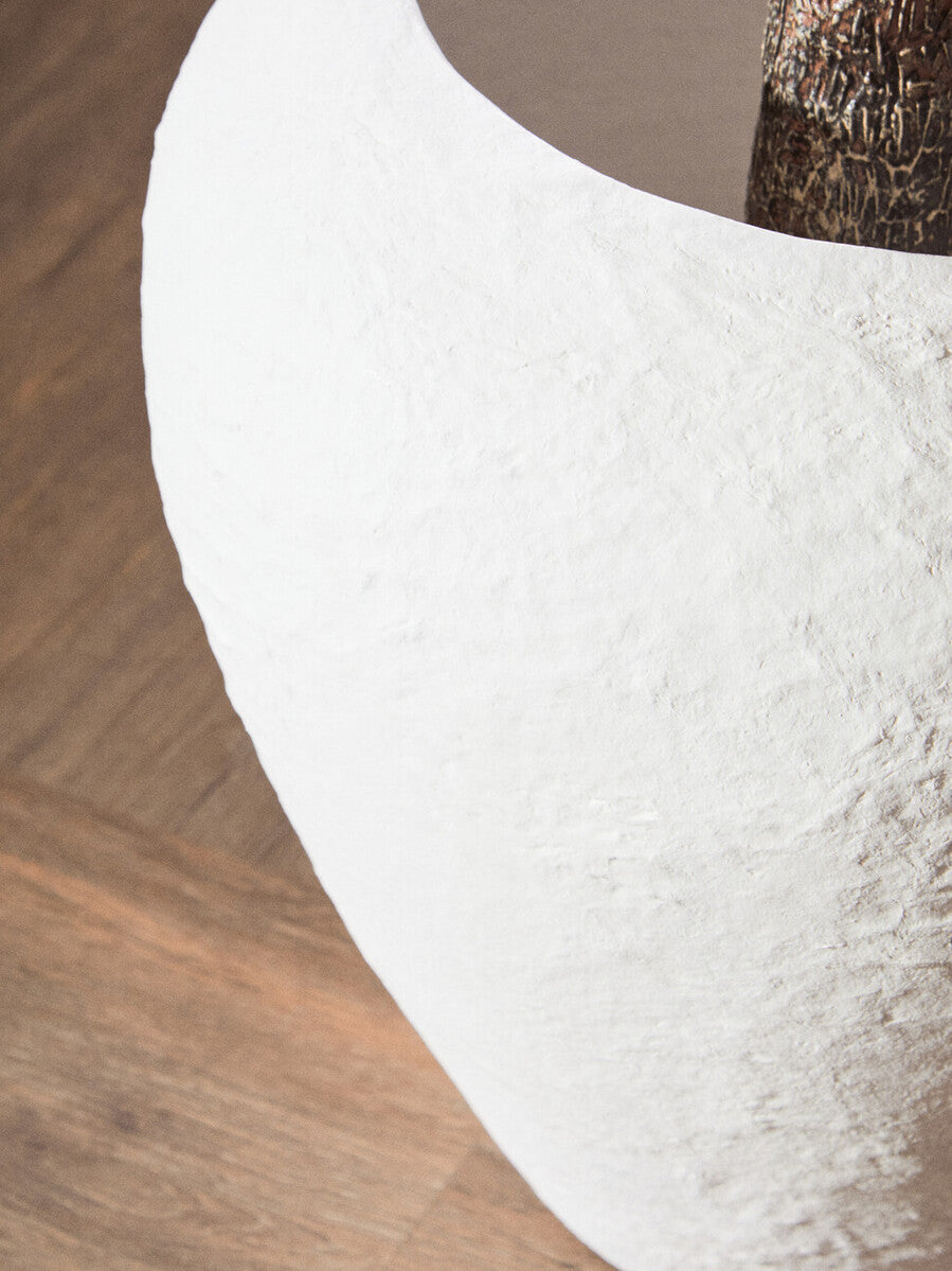 Sanai Cotton Mache Large White Planter