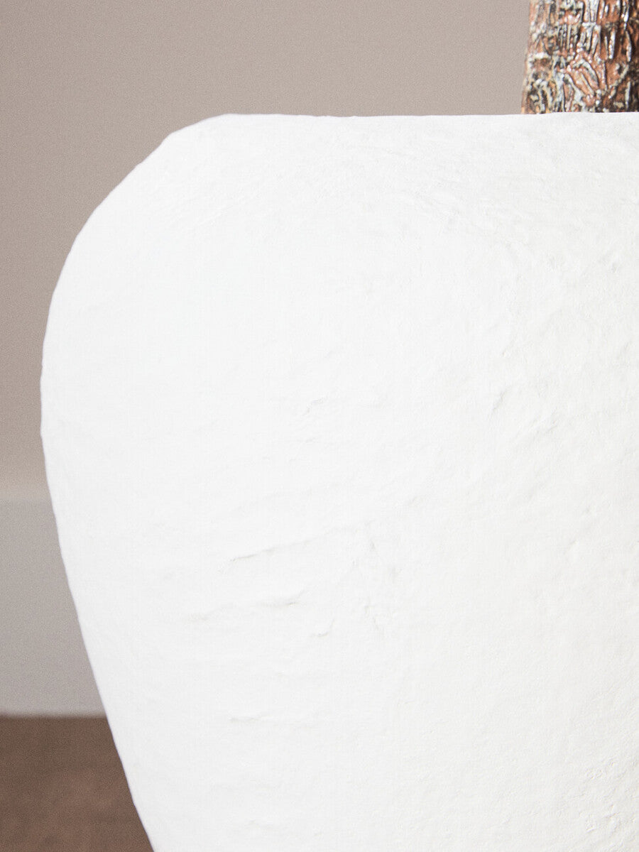 Sanai Cotton Mache Large White Planter