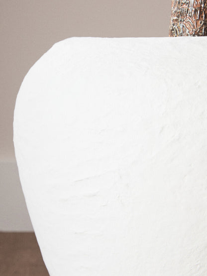 Sanai Cotton Mache Large White Planter