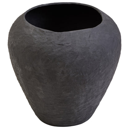 Sanai Cotton Mache Large Black Planter