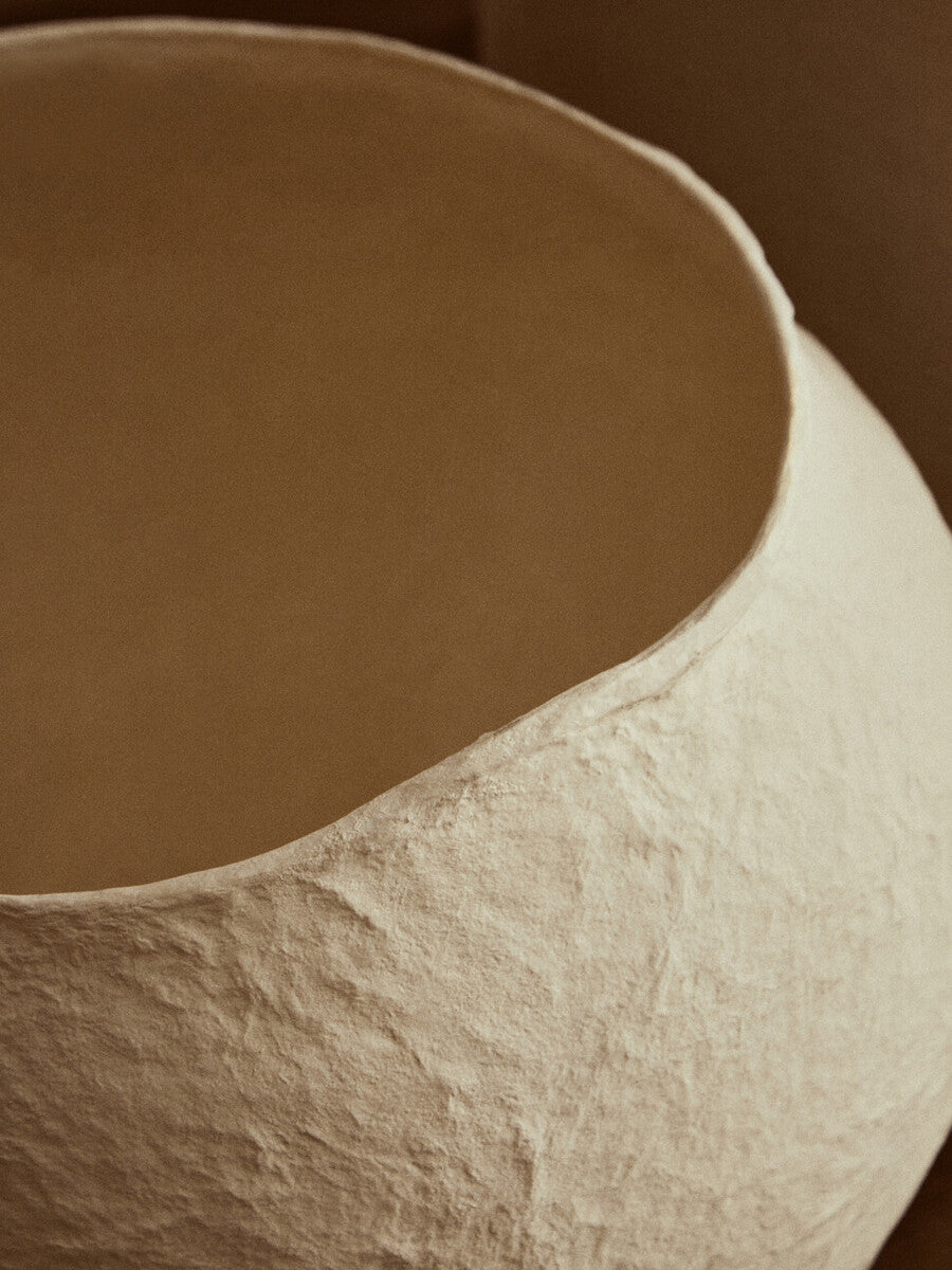Sanai Cotton Mache Large Beige Planter