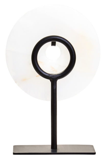 Oleena Extra Small Round Dia 15cm Onyx Disc Sculpture