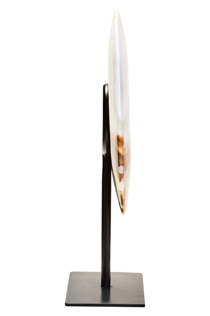 Oleena Small Round Dia 20cm Onyx Disc Sculpture