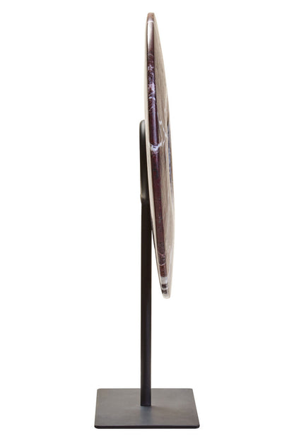 Salmo Small Red Marble Round Dia 20cm Disc Sculpture