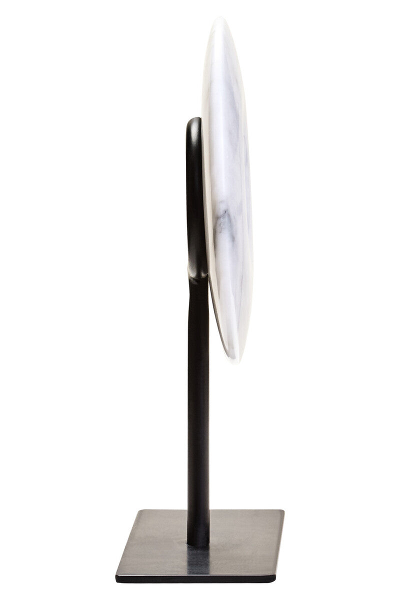 Zoro Extra Small Round Dia 15cm Grey Marble Disc Sculpture - Image 3