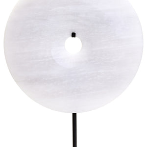 Medium Round Dia 25cm Grey Marble Disc Sculpture | Zoro