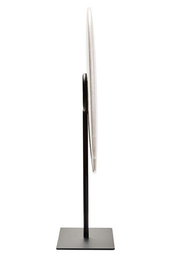 Zoro Medium Round Grey Marble Disc Sculpture