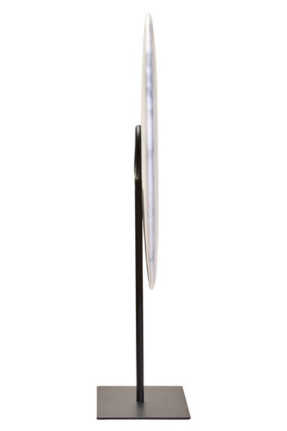 Zoro Extra Large Round Dia 35cm White Marble Disc Sculpture