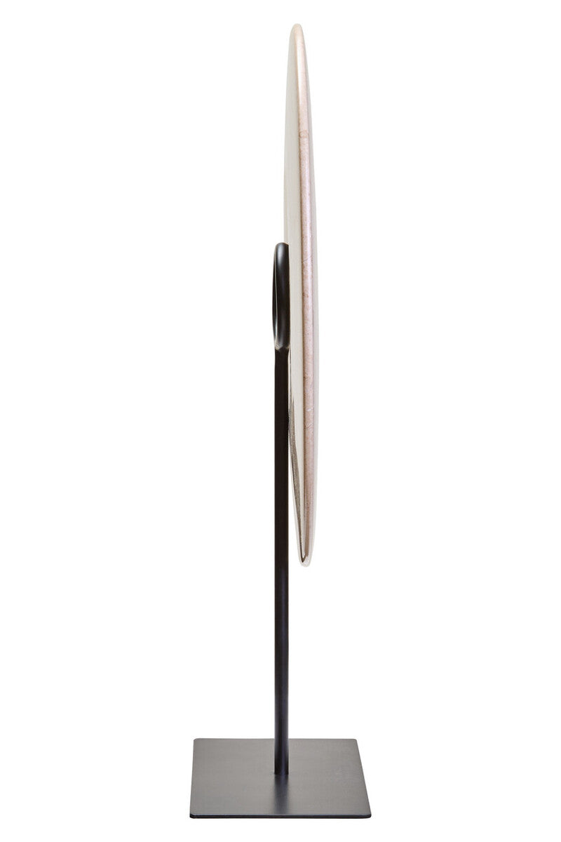 Zoro Extra Large Cream Round Dia 35cm Marble Disc Sculpture - Image 3