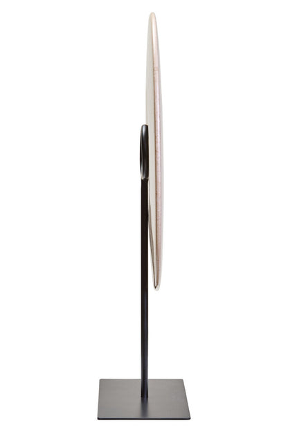 Zoro Extra Large Cream Round Dia 35cm Marble Disc Sculpture