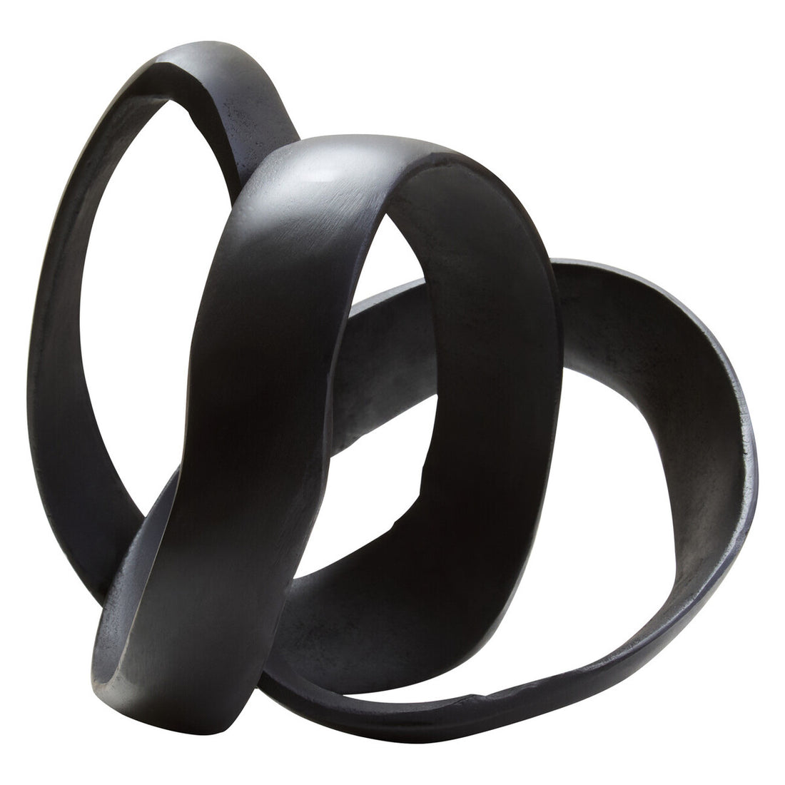 Prato Matt Black Nickel Finish Knot Sculpture - Image 2