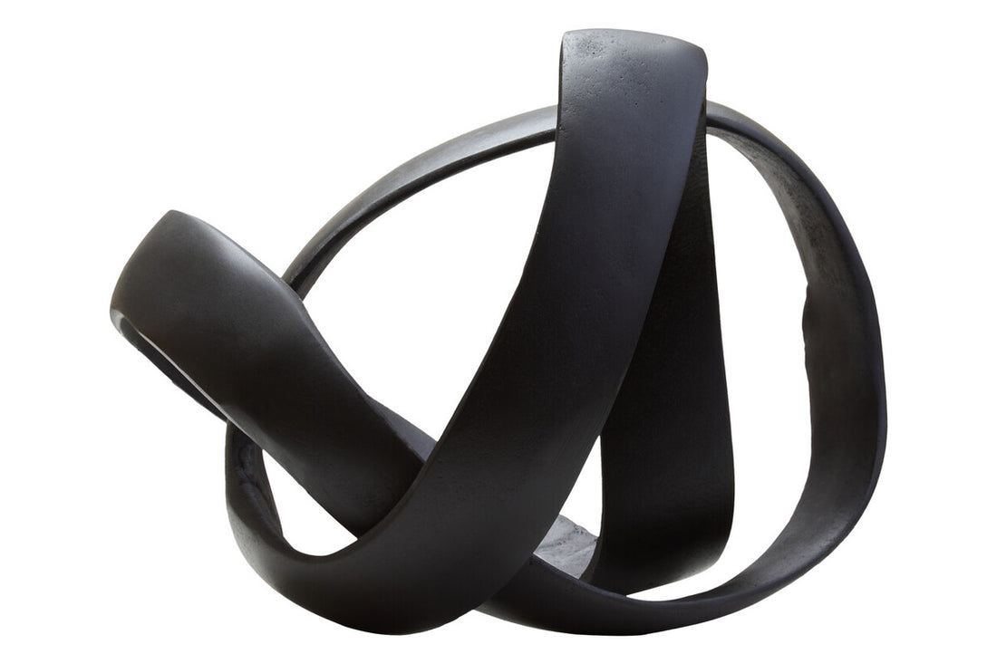 Prato Matt Black Nickel Finish Knot Sculpture - Image 4