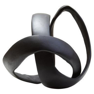 Prato Matt Black Nickel Finish Knot Sculpture