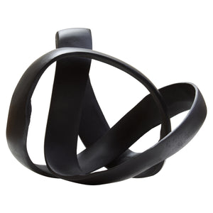 Prato Matt Black Nickel Finish Knot Sculpture