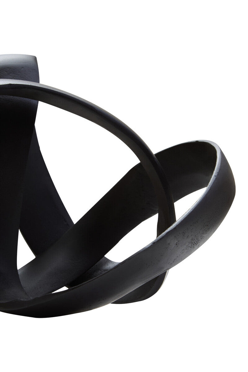 Prato Matt Black Nickel Finish Knot Sculpture - Image 6